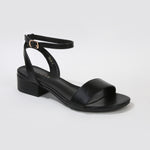 Adara Ankle Strap Low Block Heel Sandals