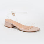 Adara Ankle Strap Low Block Heel Sandals