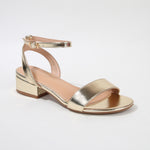 Adara Ankle Strap Low Block Heel Sandals