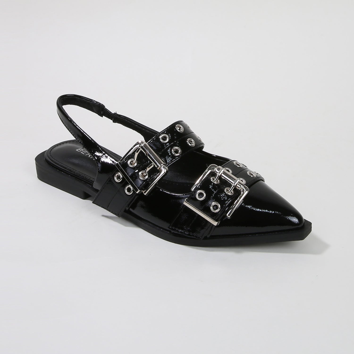 Addison Double Buckled Slingback Flats