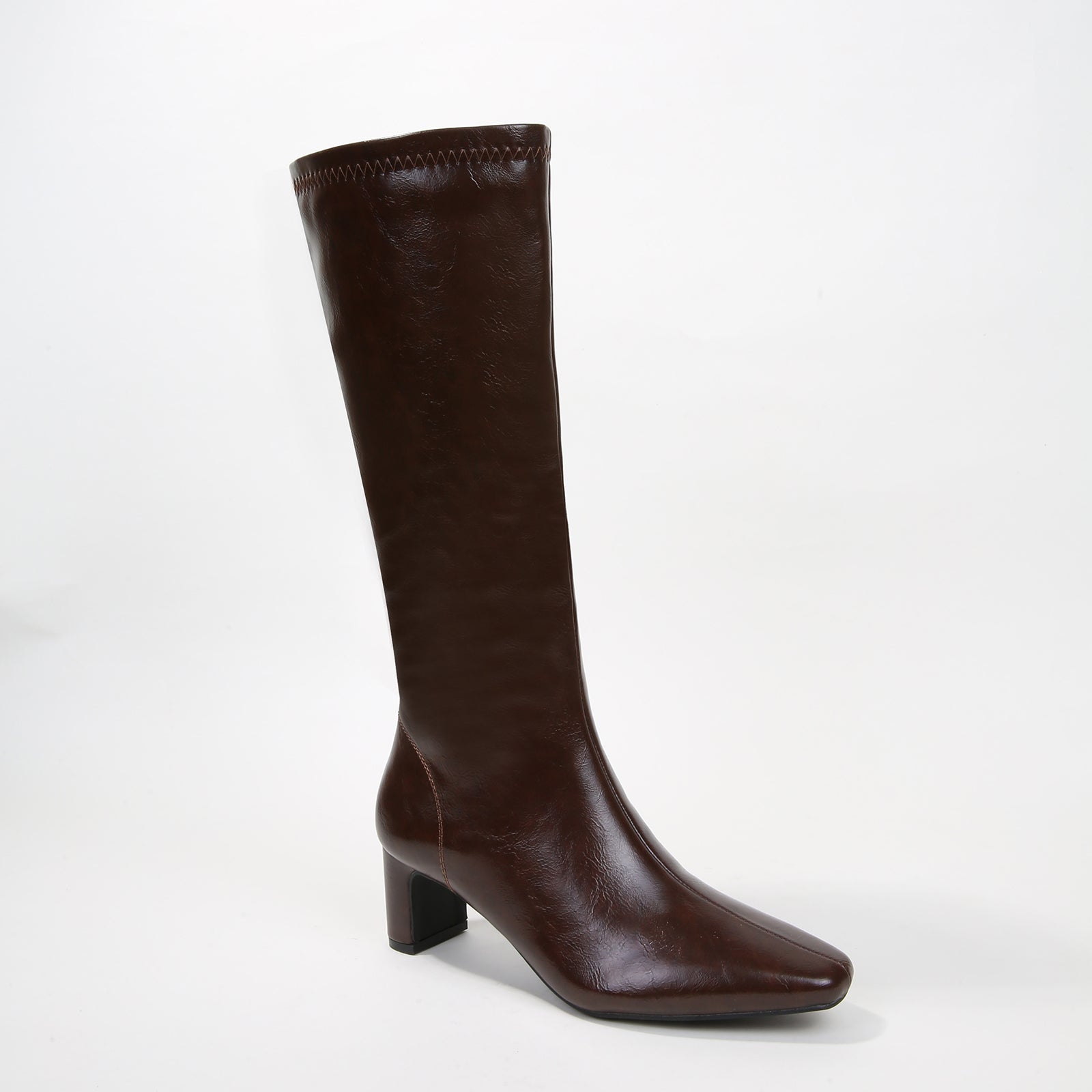 Berness Adrienne Vegan Leather Knee High Dress Boots Brown / 10