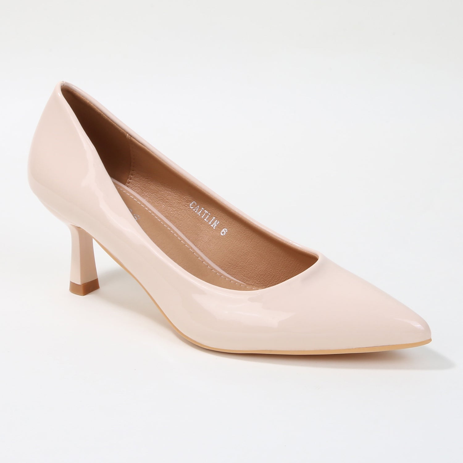 Caitlin Classic Patent Kitten Heel Pumps