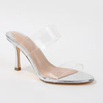 Calia Double Clear Strap Stiletto Mules