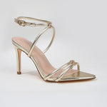Candelaria Minimalist Triple Strap Stiletto Heels
