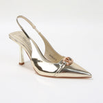 Chandler Patent Metallic Accent Pointed Heels
