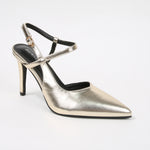 Charise Vegan Leather Cross-Strap Stiletto Heels