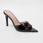 Chelli Glossy Strap Slide Heels