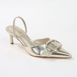 Chiara Statement Buckle Pointed Slingback Heel Pump
