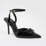 Cindee Patent Buckle Pointed Toe Stiletto Heels