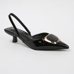 Copeland Geometric Ornament Pointed Toe Slingback Pump Heels