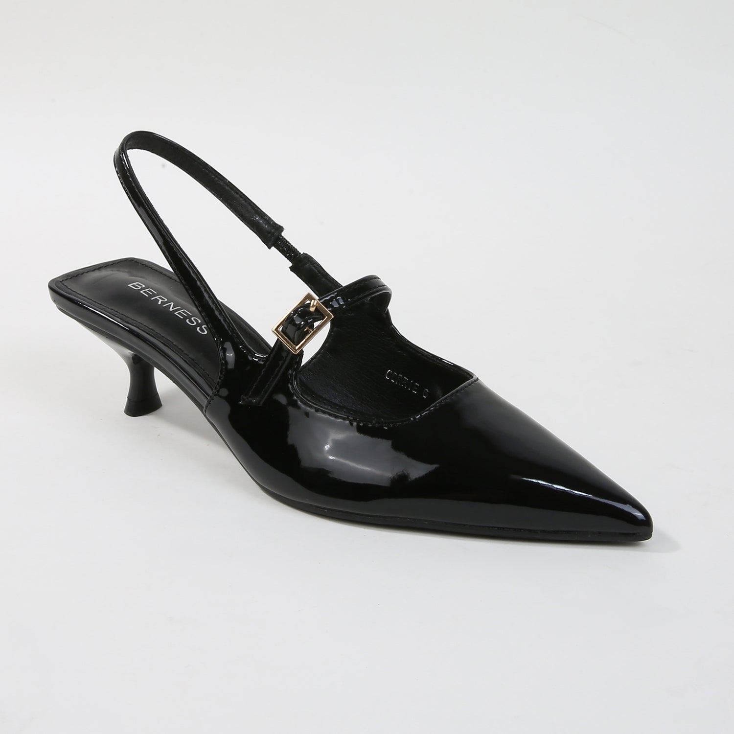 Corrie Slingback Kitten Heels with Buckled Strap