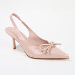 Cree Bow Accent Slingback Kitten Heel Pumps