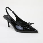 Cree Bow Accent Slingback Kitten Heel Pumps