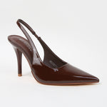 Crescentia Patent Slingback Stiletto Pumps