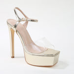 Energy Clear Strap Platform Heel