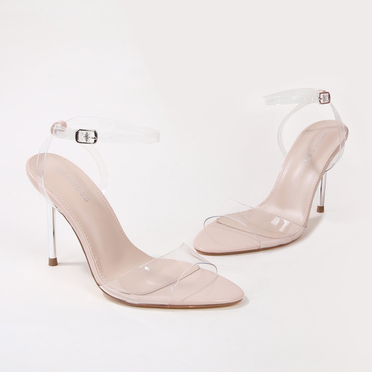 Evana Glossy Anke Strap Stiletto Heels