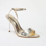 Evana Glossy Ankle Strap Stiletto Heels