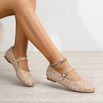 Felicity Studded Mary Jane Flats
