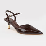 Hee Patent Point Toe Kitten Heel Pumps