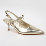 Hestia Patent Slingback Pumps with Bow Detail