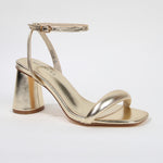 Jasmine Elegant Padded Vamp Ankle Strap Block Heel Sandals