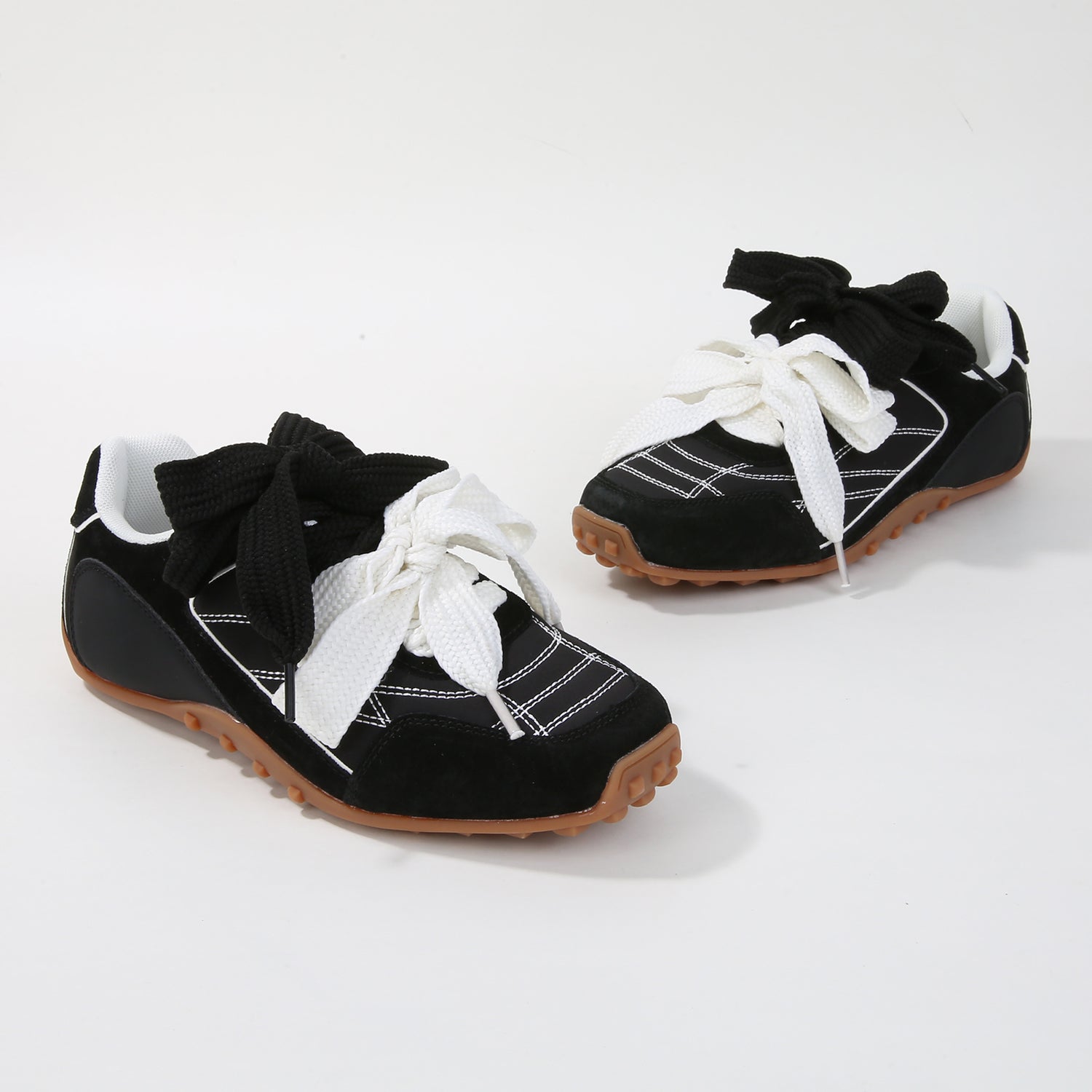 Lacey Dual Bows Trail Sneakers