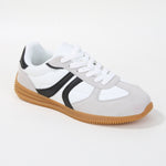 Lorna Stripe Suede Accents Retro Sneakers