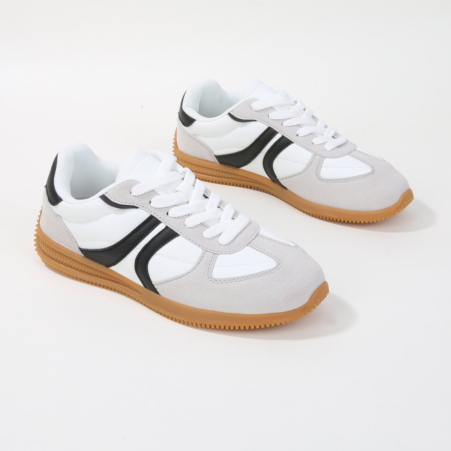 Lorna Stripe Suede Accents Retro Sneakers