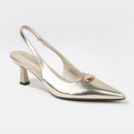 Makenna Metallic Accent Slingback Heels