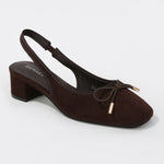 Maliyah Bow Slingback Block Heel Pumps