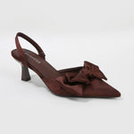 Michaela Satin Bow Slingback Pumps