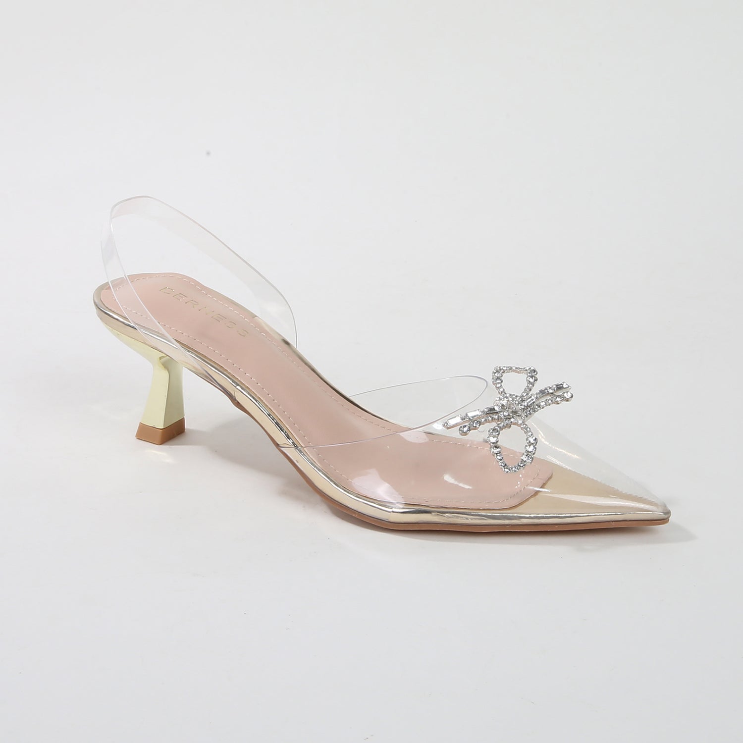 Nana Bow Slingback Clear Pump Heels
