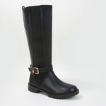 Pama Knee High Buckle Strap Riding Boots