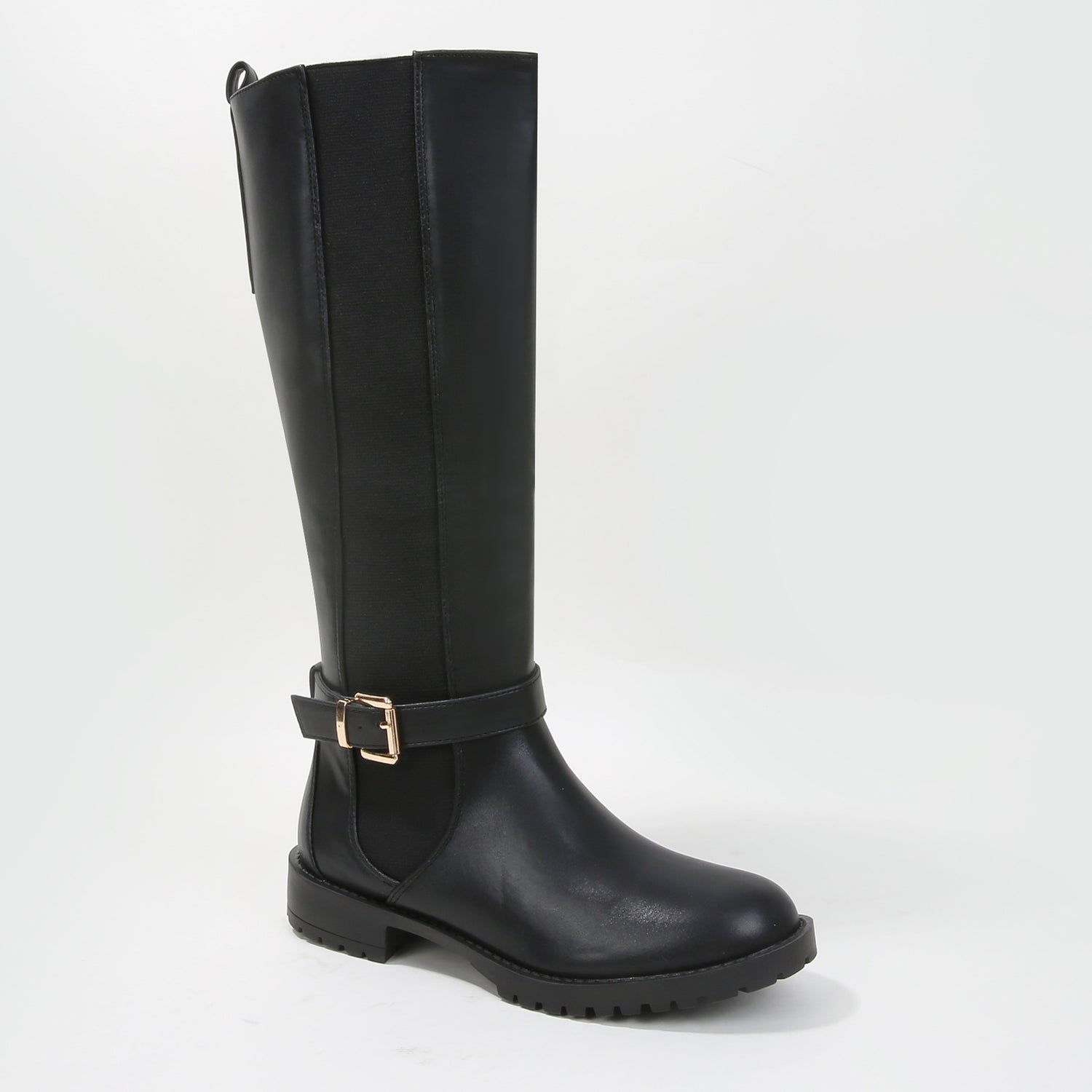 Pama Knee High Buckle Strap Riding Boots