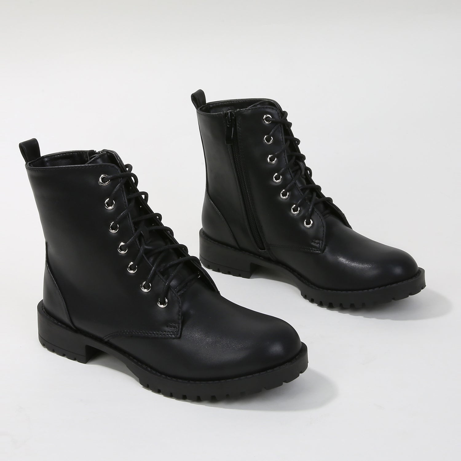 Phillina Lace-Up Rugged Sole Combat Boots
