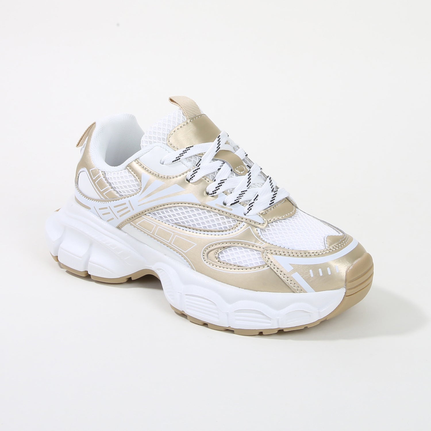 Ramona Metallic Gold Chunky Sole Sneakers