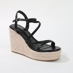 Roma Strappy Espadrille Platform Wedge Sandals