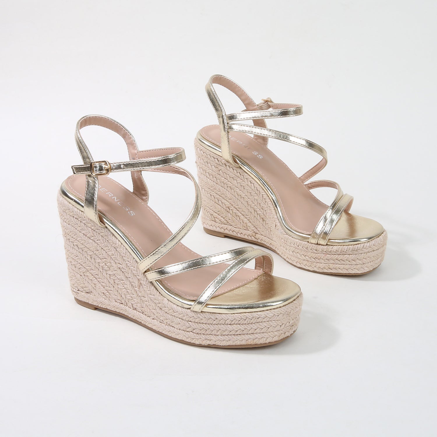 Roma Strappy Espadrille Platform Wedge Sandals
