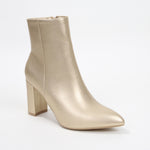 Sara Pointed Block Heel Ankle Boots