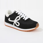 Siomne Retro Contrast Lace-Up Sneakers