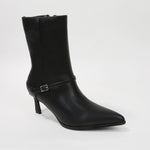 Terry Mid-Calf Boots with Buckle Strap Detail