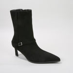 Terry Mid-Calf Boots with Buckle Strap Detail