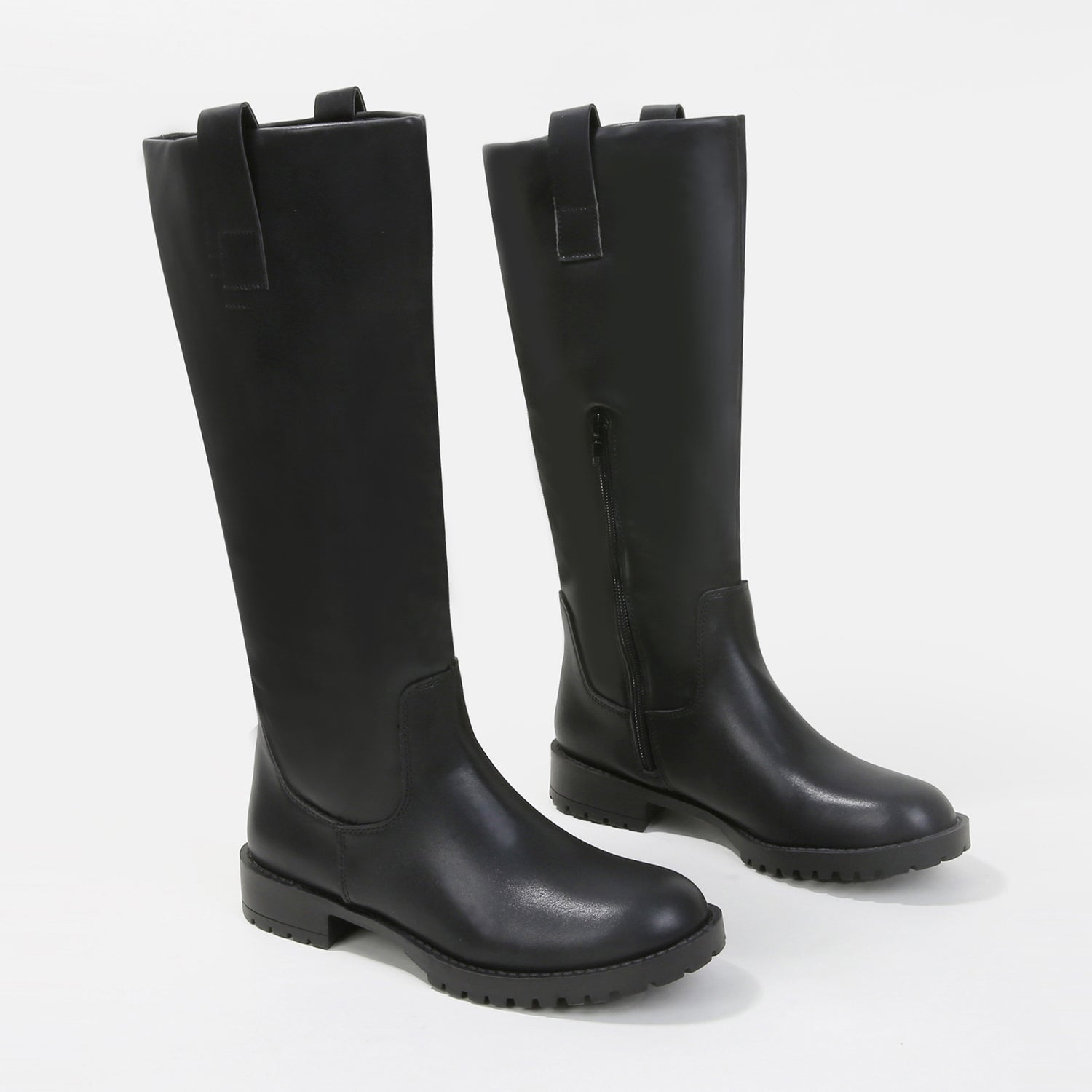 Titan Faux Leather Minimalist Pull-On Riding Boots
