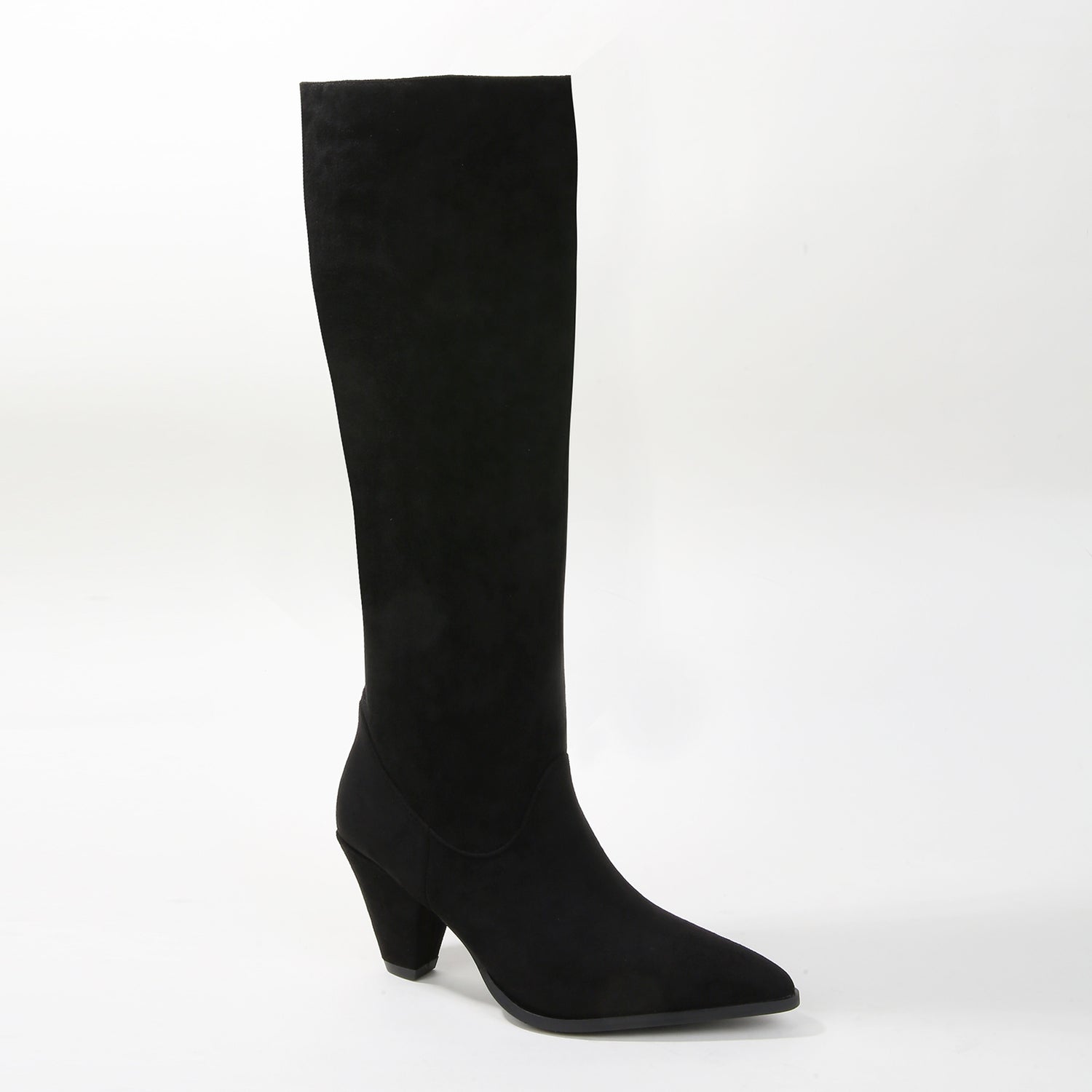 True Curve Collar Suede Knee High Boots