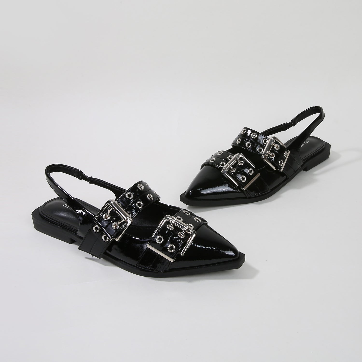 Addison Double Buckled Slingback Flats