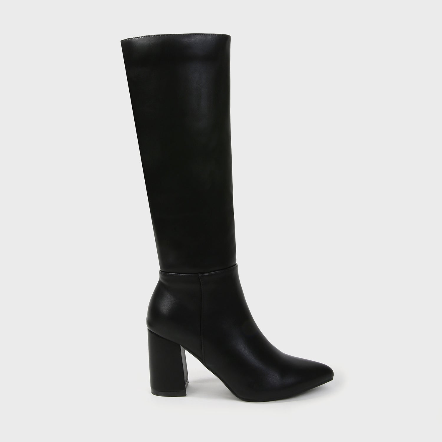 Auden Faux Leather Block Knee High Boots