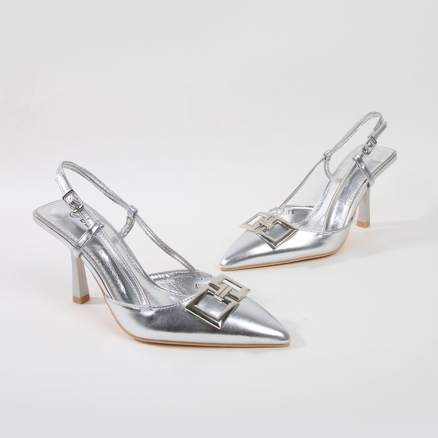 Angie Buckle Slingback Heels