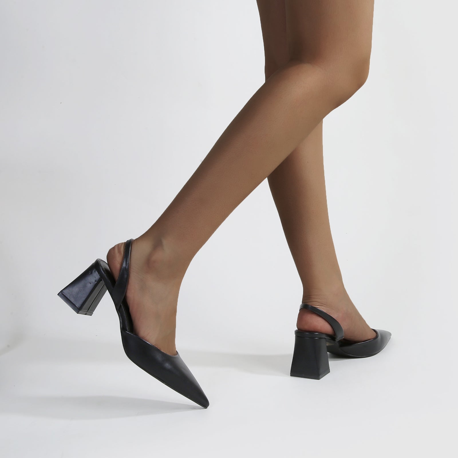 Women's Alessia Dressy Slingback Block Heel Pumps | BERNESS