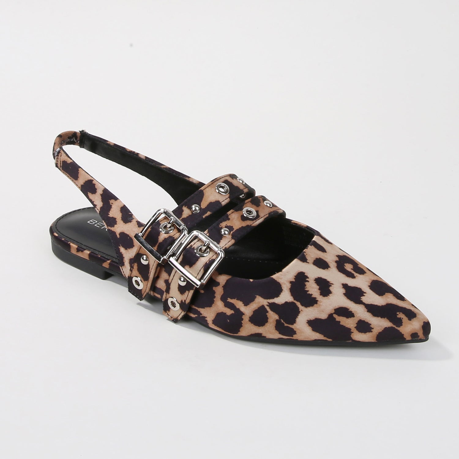 Fabiola Patent Buckle Slingback Flats