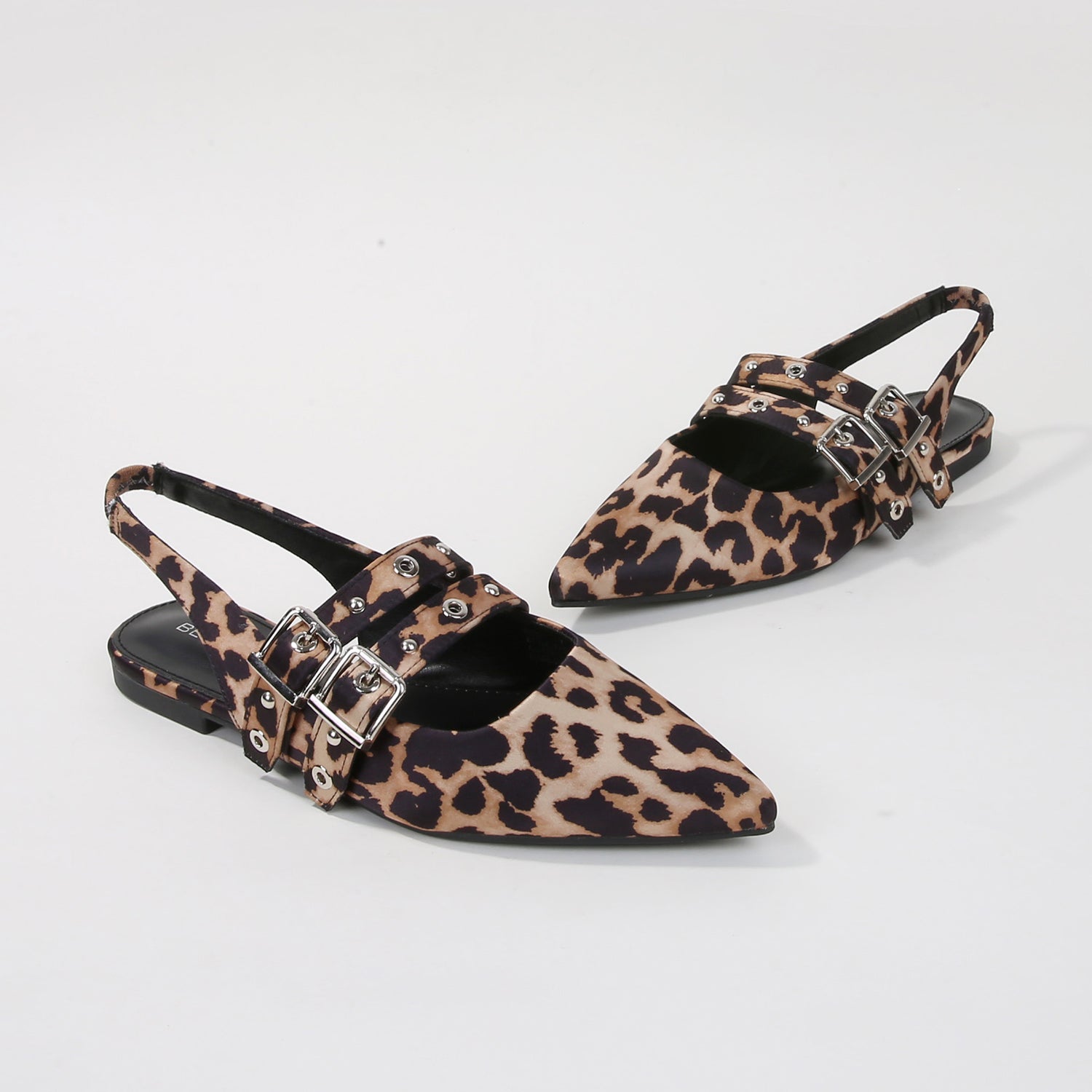 Fabiola Patent Buckle Slingback Flats